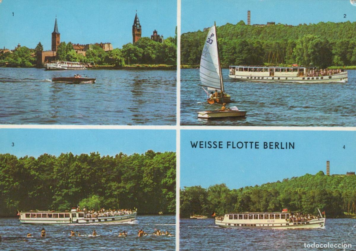 Cartes Postales: Germany Berlin Weisse Flotte Boats On M&uuml;ggelsee K&ouml;penicker Becken Long *YAX446