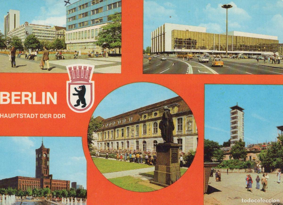 Cartes Postales: Germany Berlin Ddr Collage With Palast der Republik Rathaus and TV Tower *YAX285
