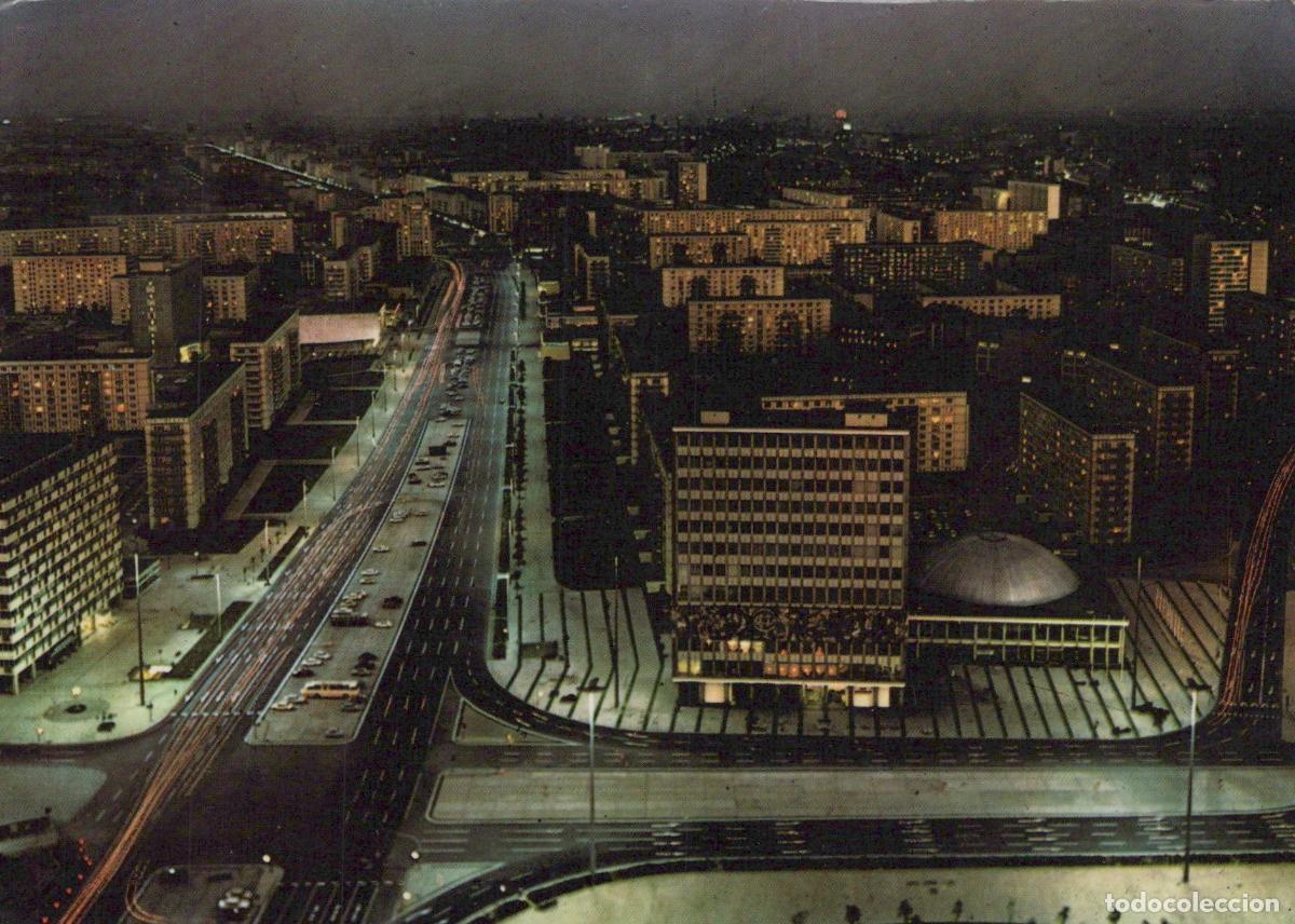 Cartoline: Germany Berlin View From Television Tower Karl Marx Allee Night Scene *YAX297