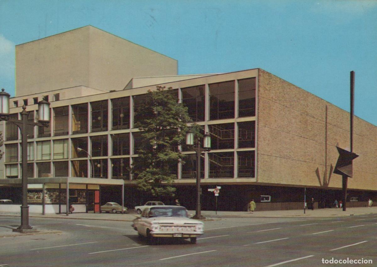 Cartes Postales: Germany Berlin Deutsche Oper Modernist Architecture 1960s Vintage Car *YAX474