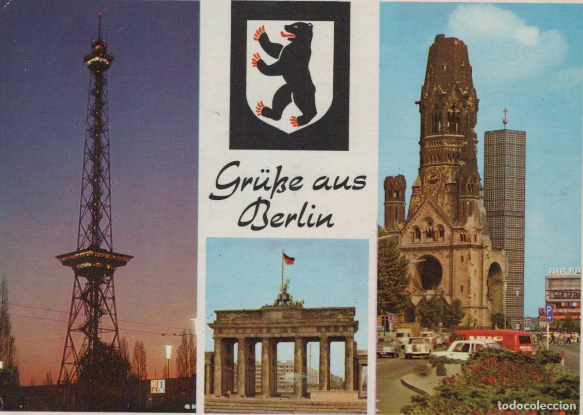 Cartes Postales: Germany Berlin Collage Funkturm Brandenburg Gate Kaiser Wilhelm Memorial *YAX305