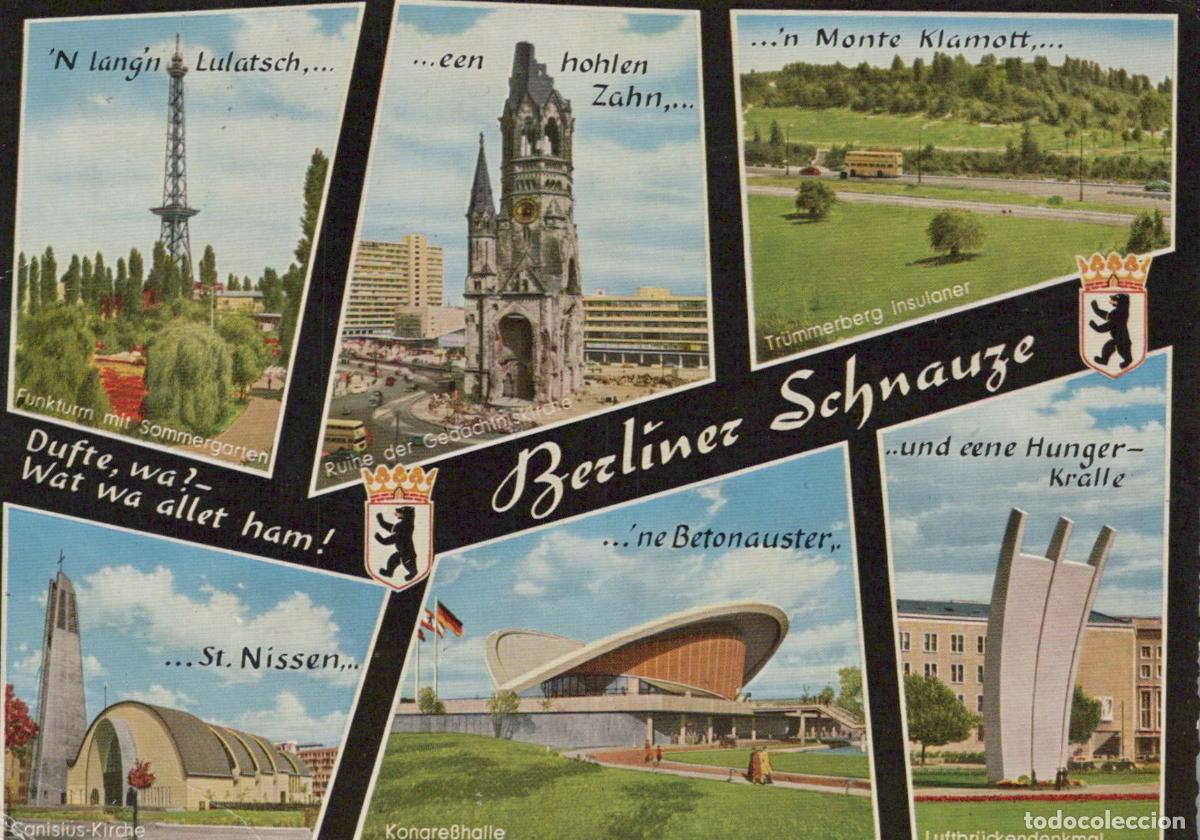 Cartes Postales: Germany Berlin Multi View Collage With Landmarks and Architecture *YAX309