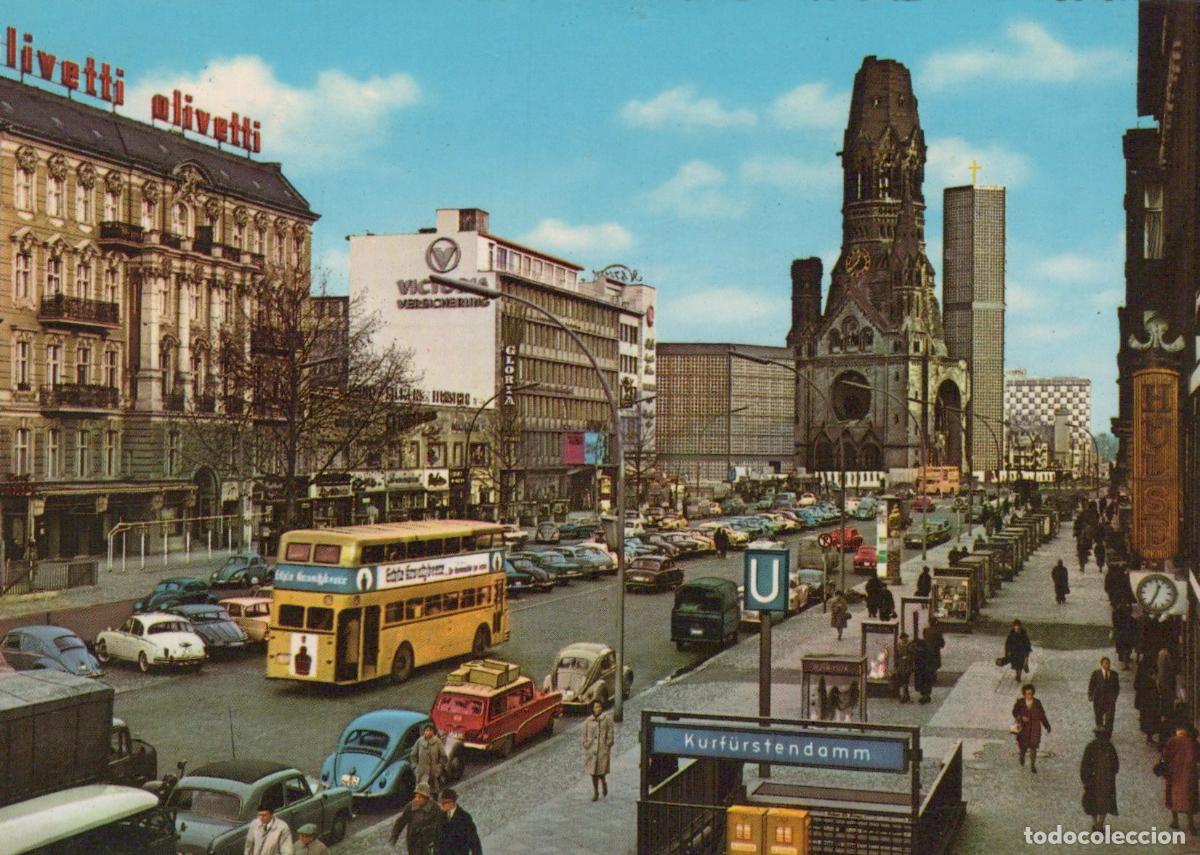 Cartes Postales: Germany Berlin Kurf&uuml;rstendamm Street Scene With Kaiser Wilhelm Memorial *YAX501