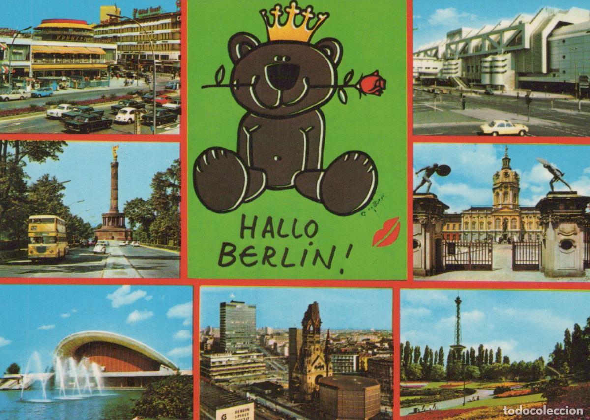 Postais: Germany Berlin Multi View Collage With Bear and City Landmarks Unposted *YAX339