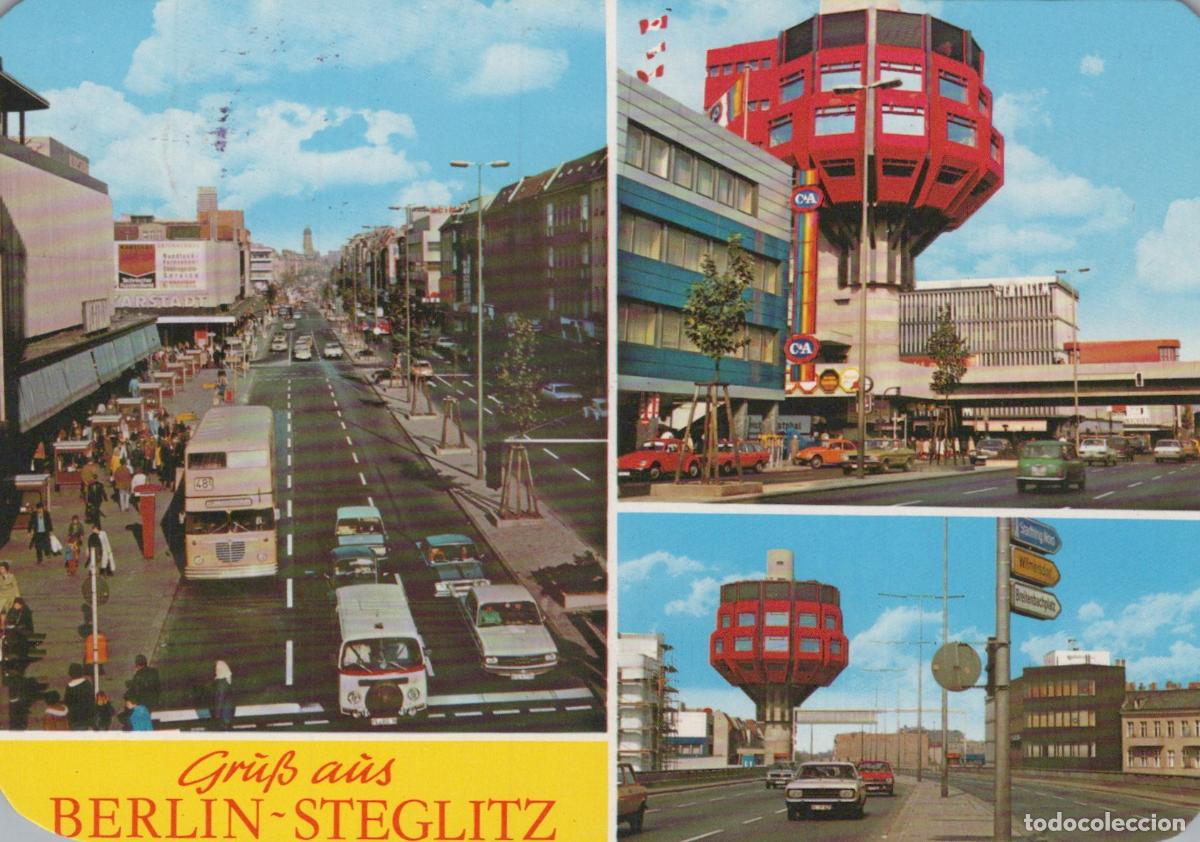 Postcards: Germany Berlin Steglitz West Schlossstrasse Modern Architecture Street *YAX345