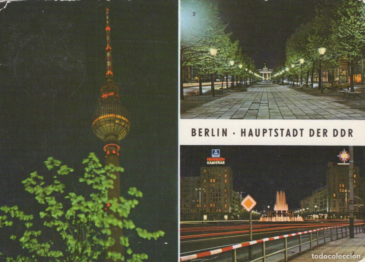 Postais: Germany Berlin TV Tower Brandenburg Gate Strausberger Platz At Night *YAX567