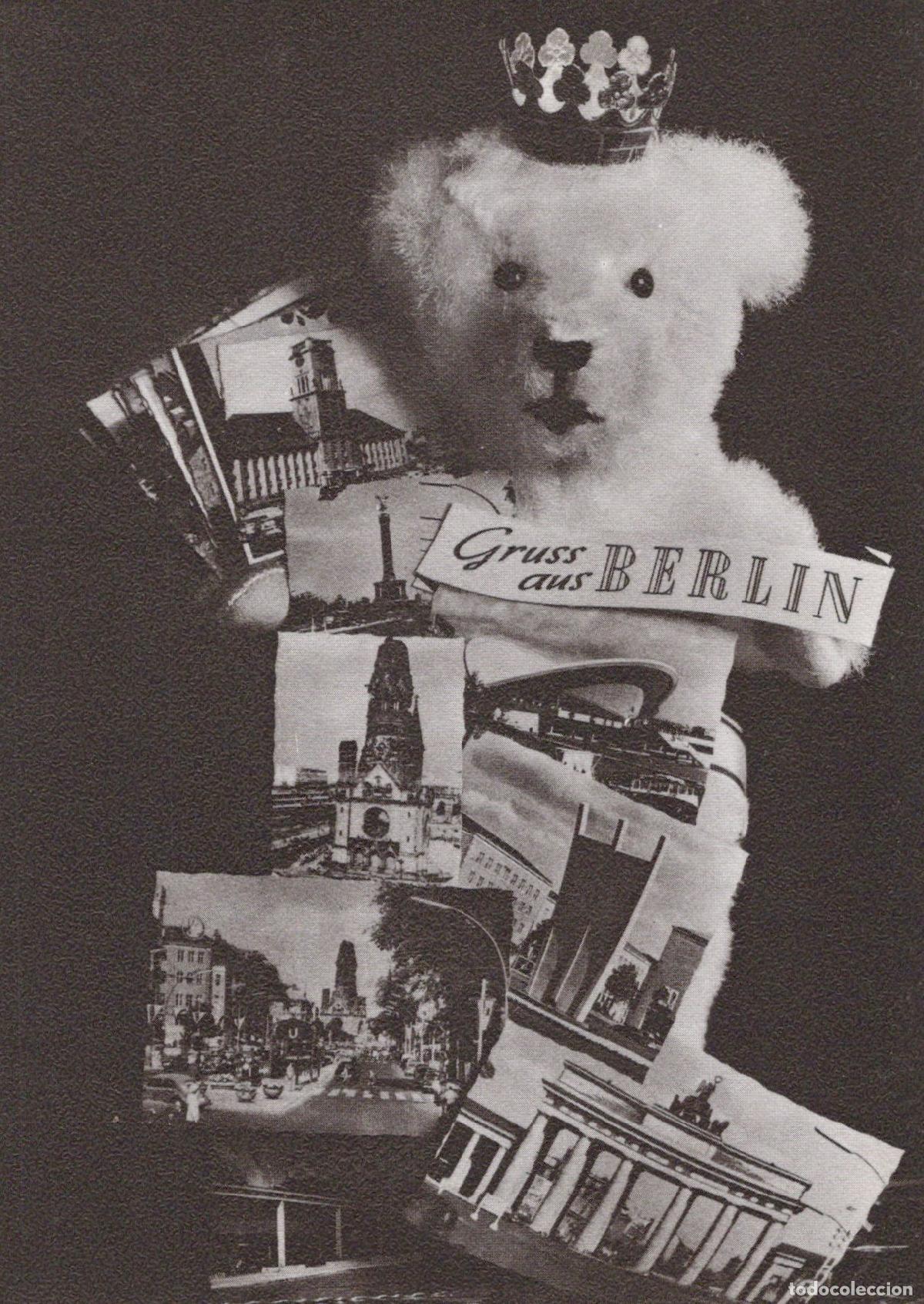 Postais: Germany Berlin Teddy Bear With Crown Holding Postcards Gruss Unposted *YAX585
