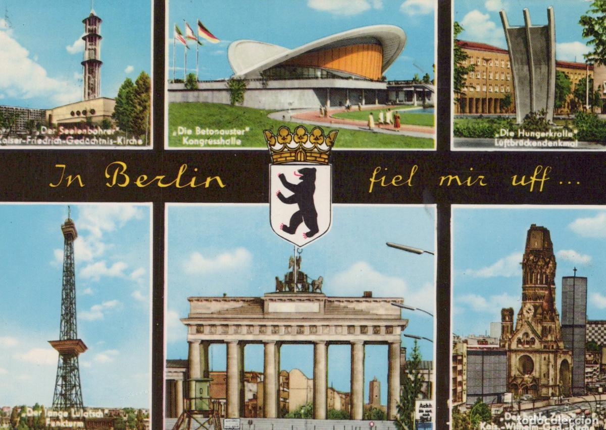 Postcards: Germany Berlin Multi View Kaiser Wilhelm Memorial Church Brandenburg *YAX379