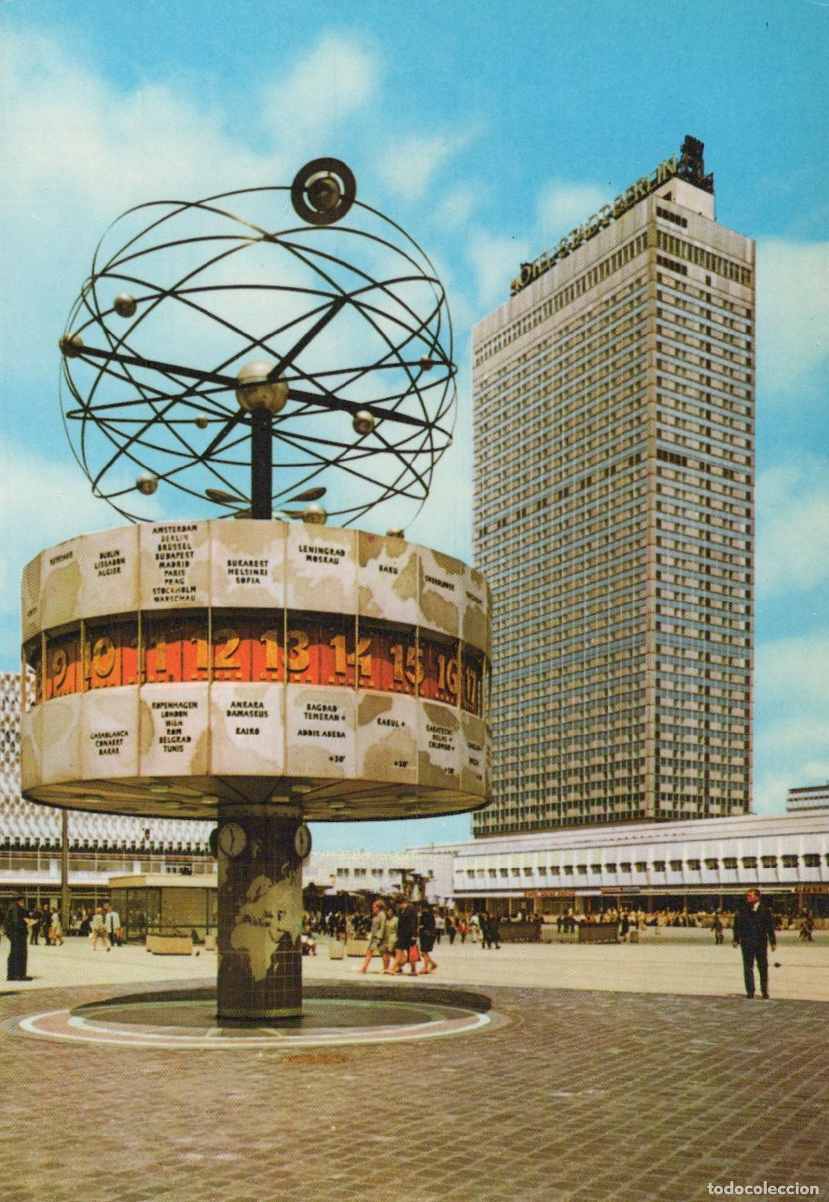 Cartes Postales: Germany Berlin Alexanderplatz World Clock Interhotel Stadt Gdr Unposted *YAX617