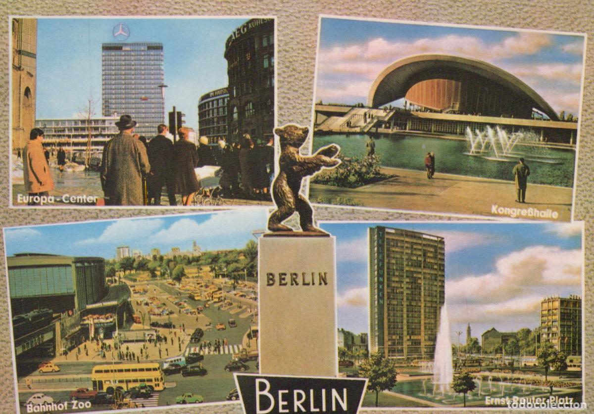 Postcards: Germany Berlin Multi View Europa Center Kongresshalle Bahnhof Unposted *YAX411
