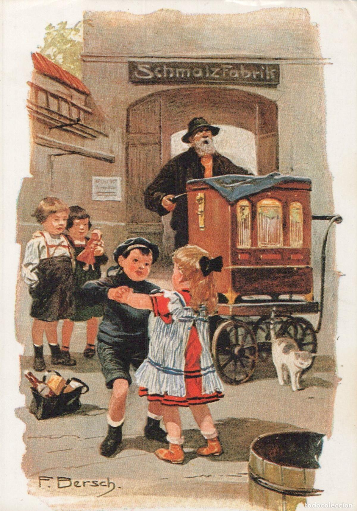 Postcards: Germany Berlin Children Dancing To Organ Grinder Music in Front Unposted *YAX657