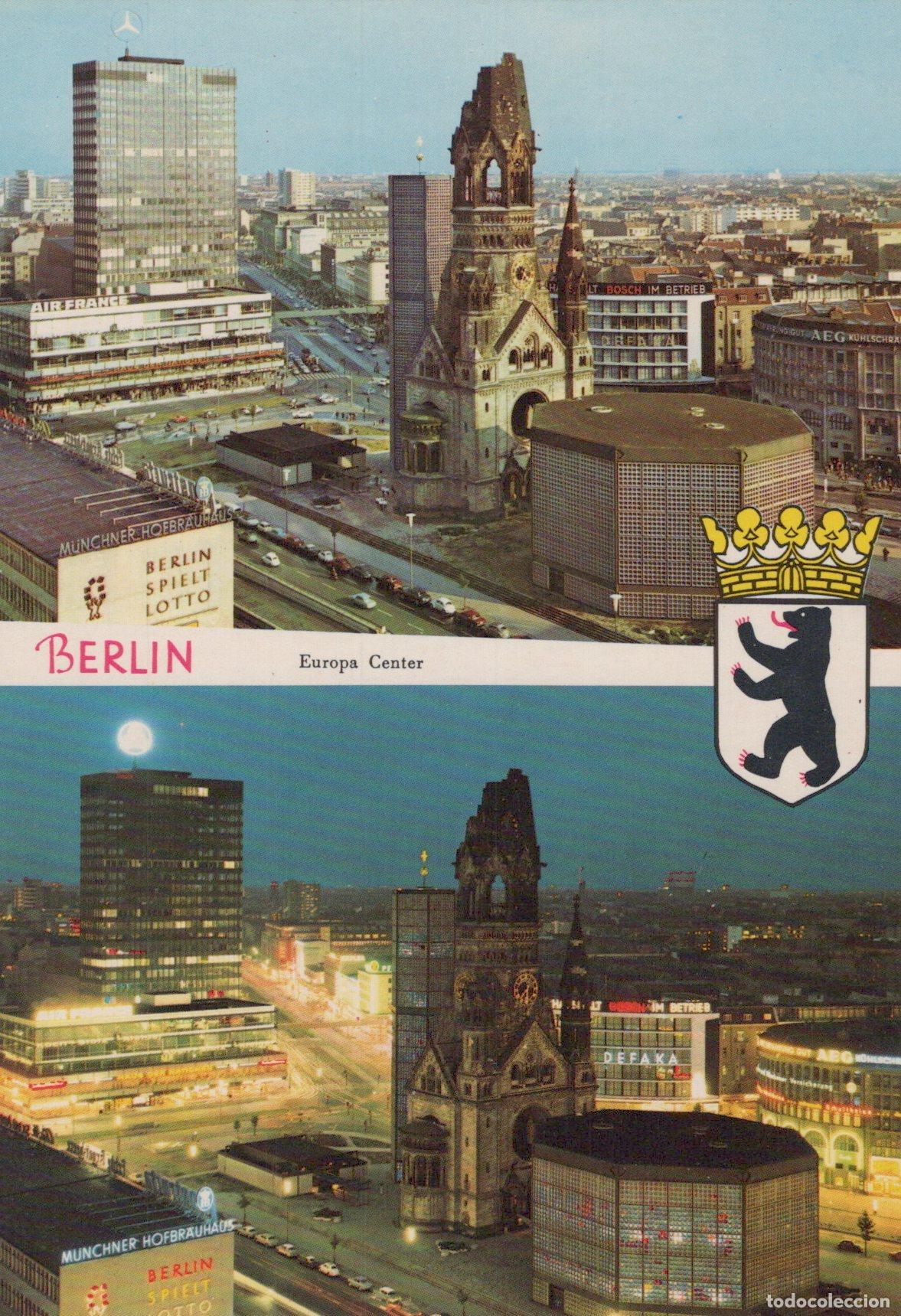 Postcards: Germany Berlin Europa Center Kaiser Wilhelm Memorial Church Day Unposted *YAX659