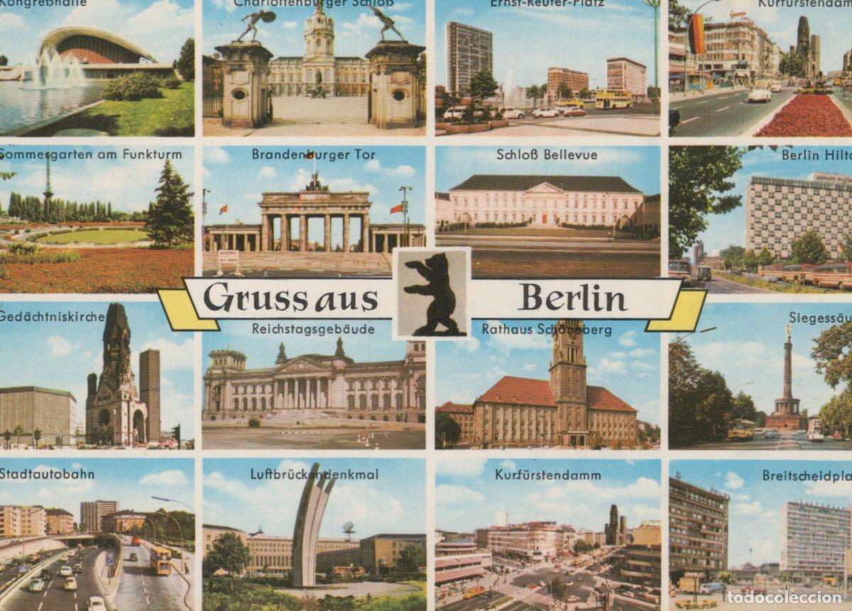 Postais: Germany Berlin Multi View Brandenburg Gate Reichstag Kurf&uuml;rstendamm *YAX427