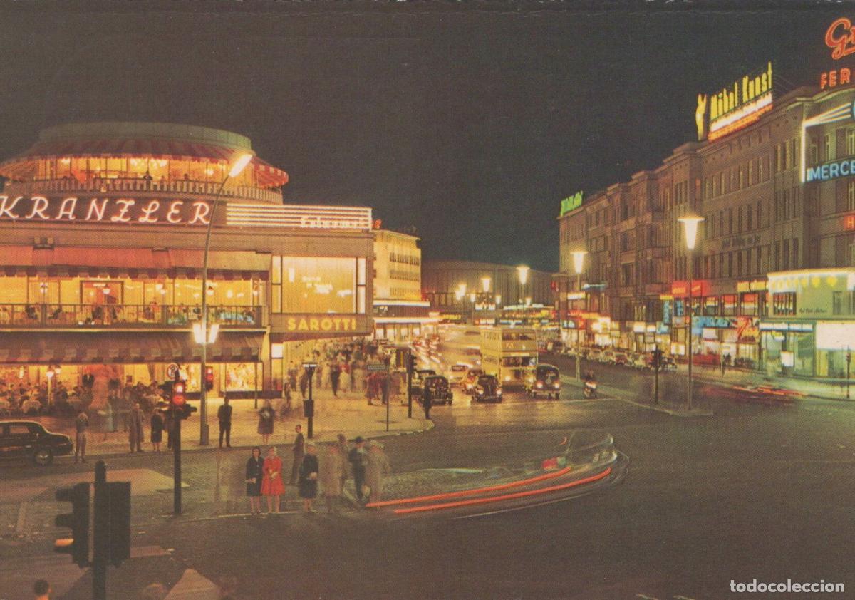 Postais: Germany Berlin Cafe Kranzler Kurfurstendamm Night Scene Street View Cars *YAX443