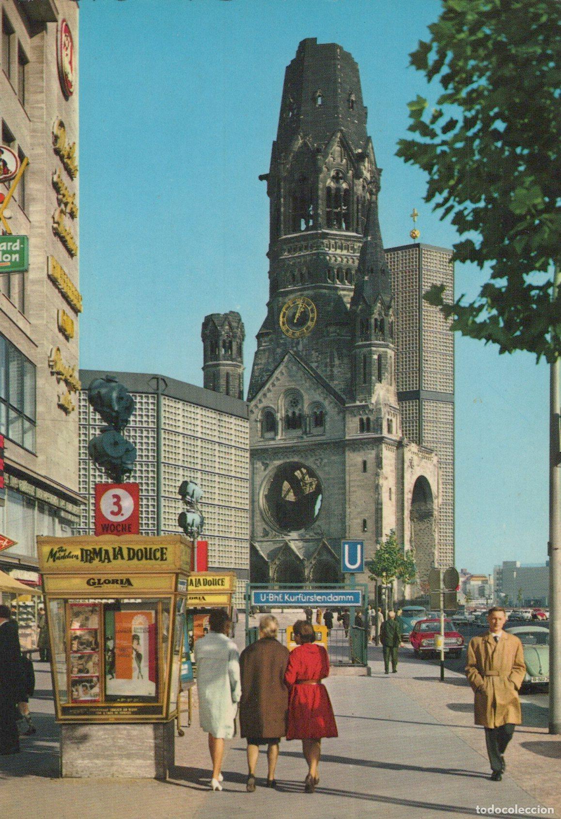 Postais: Germany Berlin Kurf&uuml;rstendamm Kaiser Wilhelm Memorial Church Unposted *YAX703