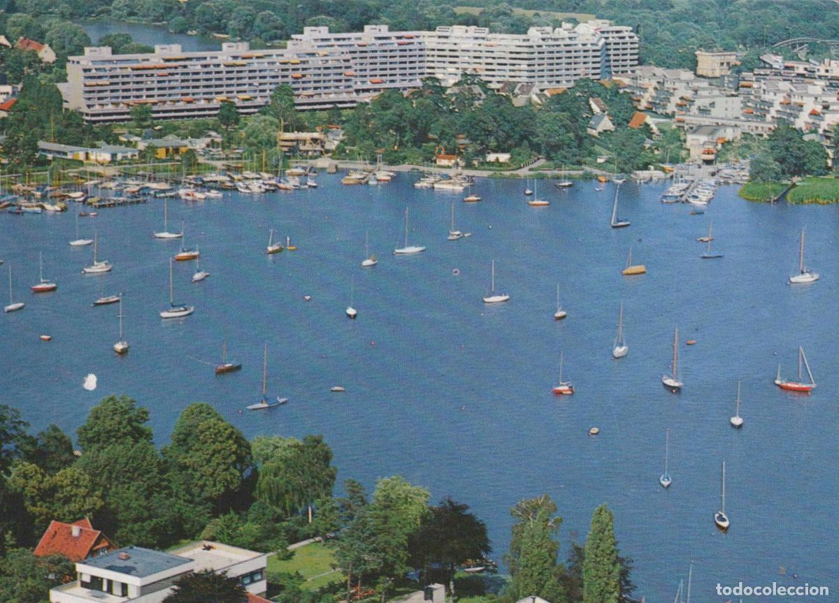 Postcards: Germany Berlin Spandau Lake Havel Aerial View With Sailboats and Modern *YAX478