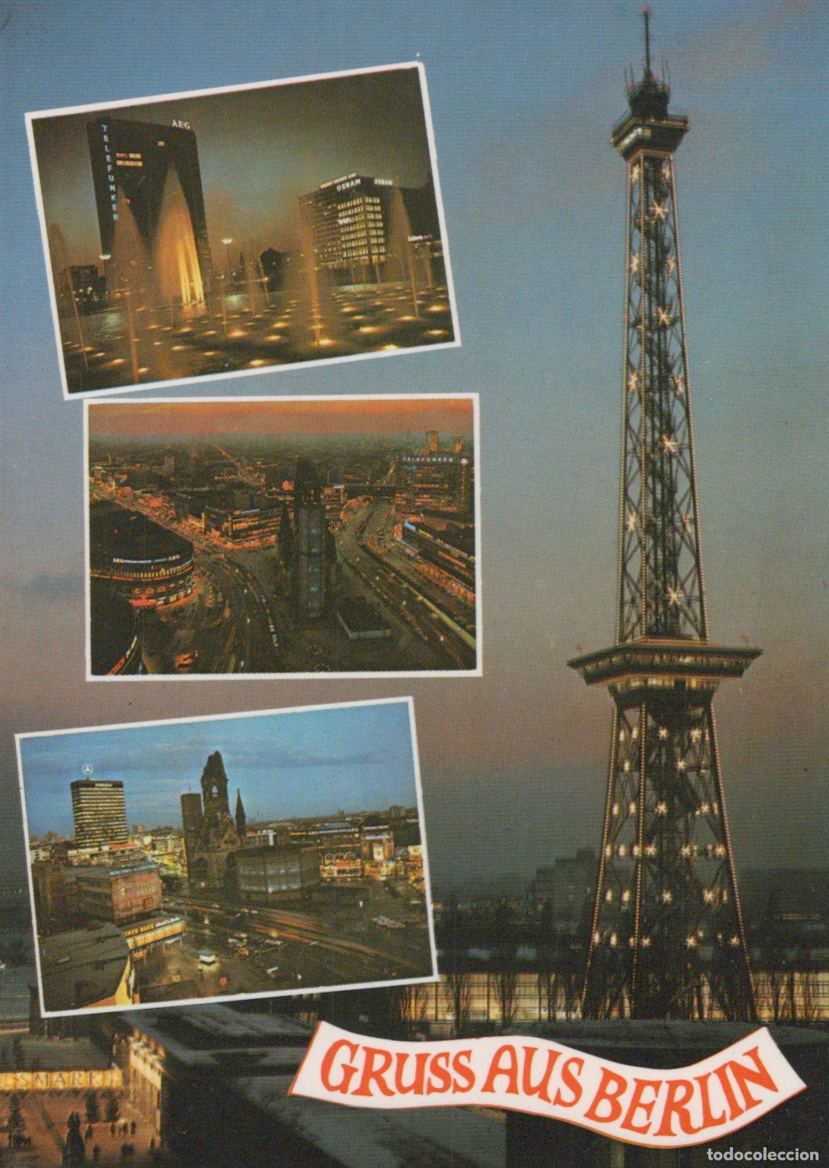 Postales: Germany Berlin Funkturm Radio Tower and City Views At Night Unposted *YAX715