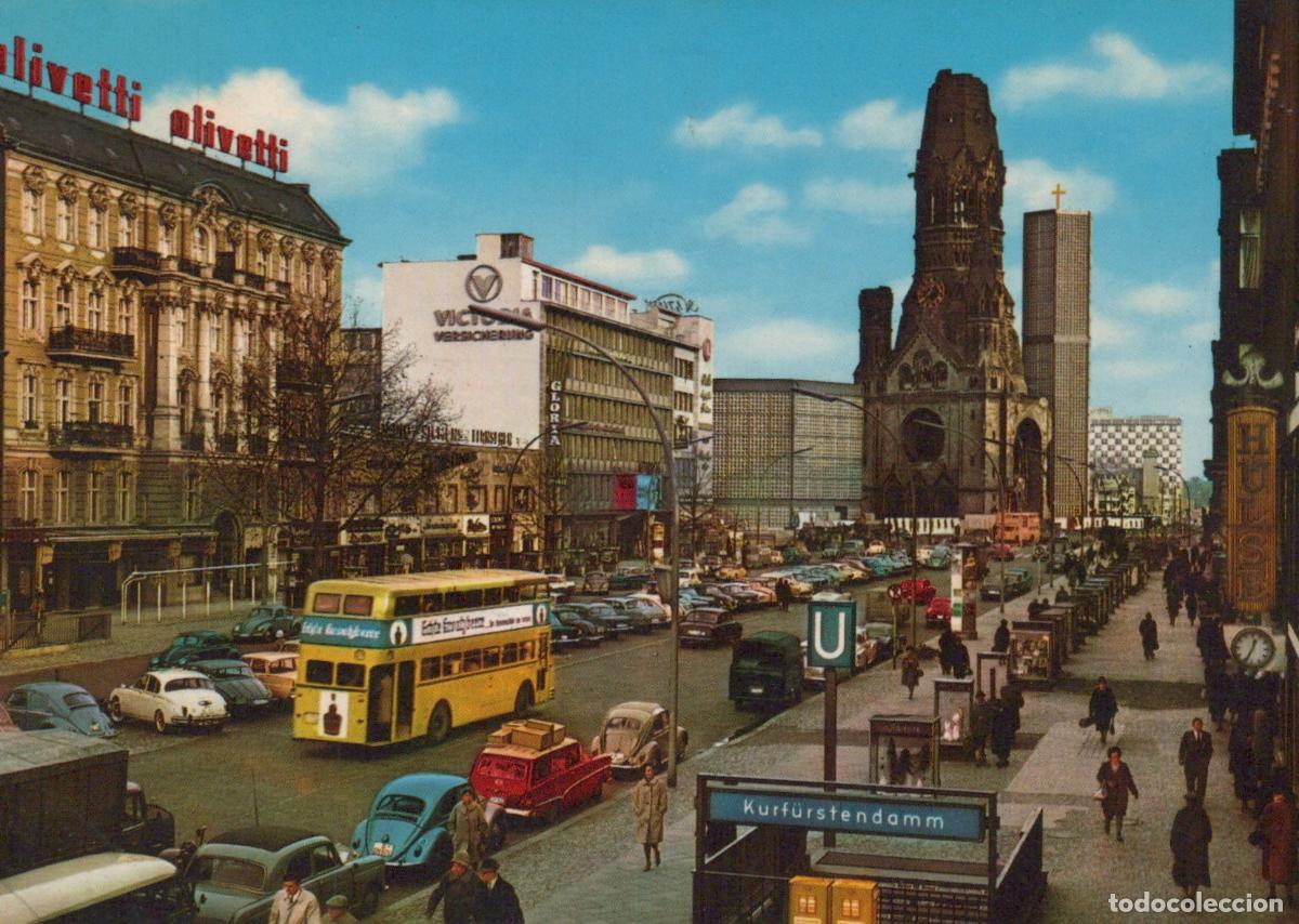 Postcards: Germany Berlin Kurf&uuml;rstendamm With Kaiser Wilhelm Memorial Church Double *YAX482