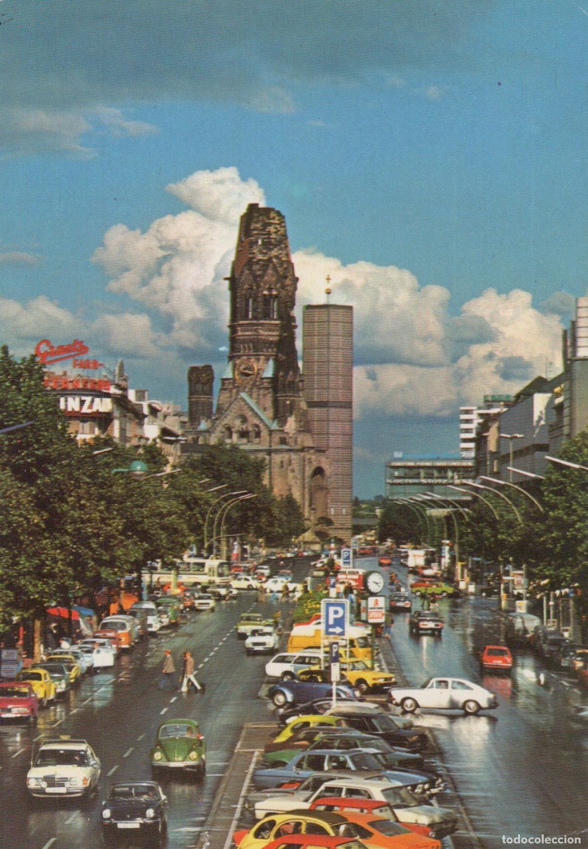 Postales: Germany Berlin Kaiser Wilhelm Memorial Church and Kurf&uuml;rstendamm Street *YAX727