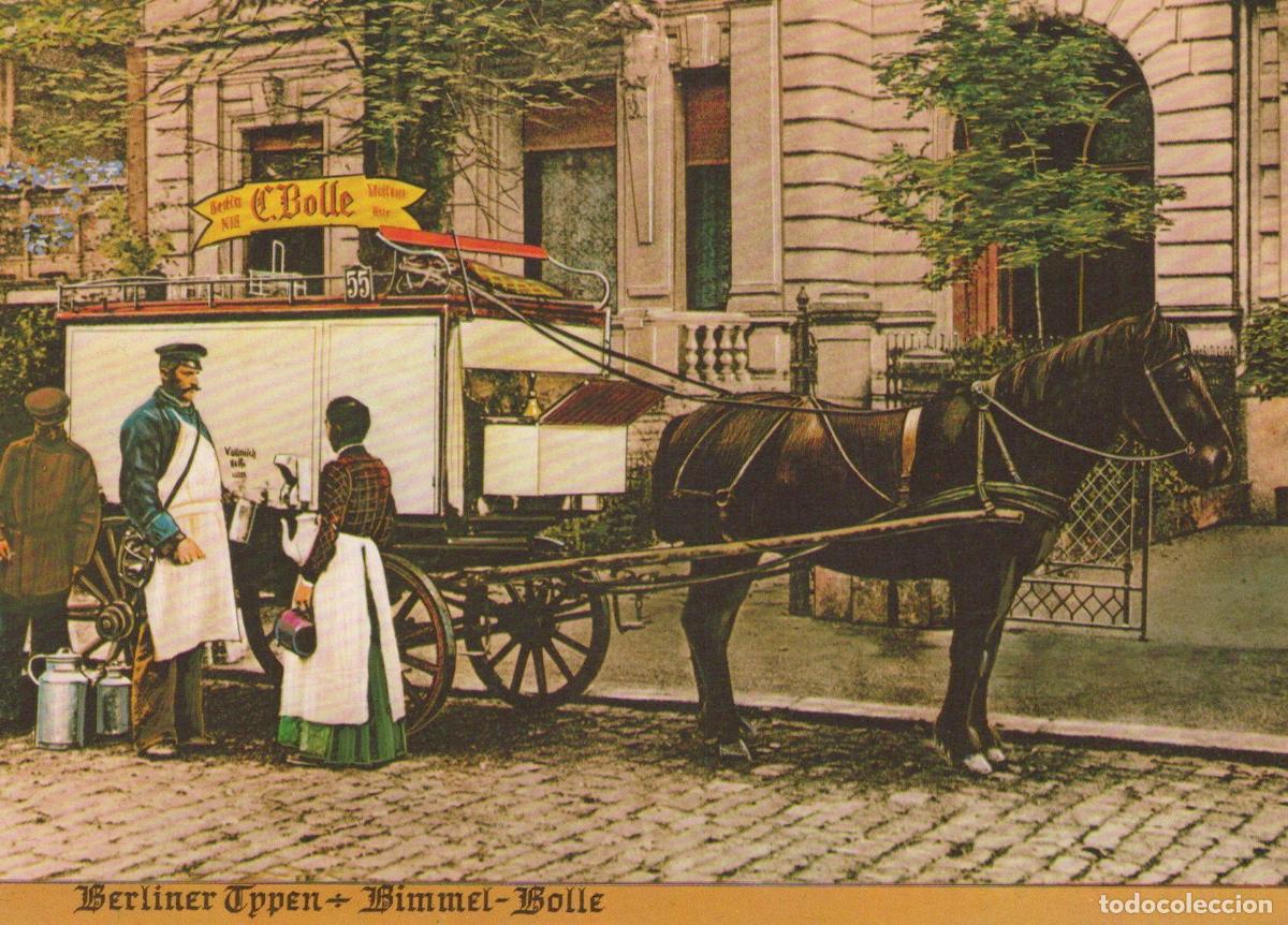 Postcards: Germany Berlin Horse Drawn Milk Cart Bimmel Bolle Street Scene Unposted *YAX488