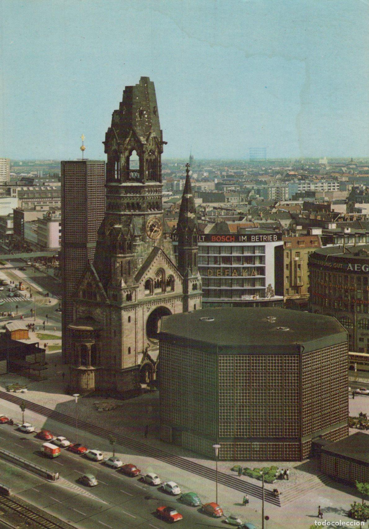 Postales: Germany Berlin Kaiser Wilhelm Memorial Church New Church Cityscape 1970s *YAX755