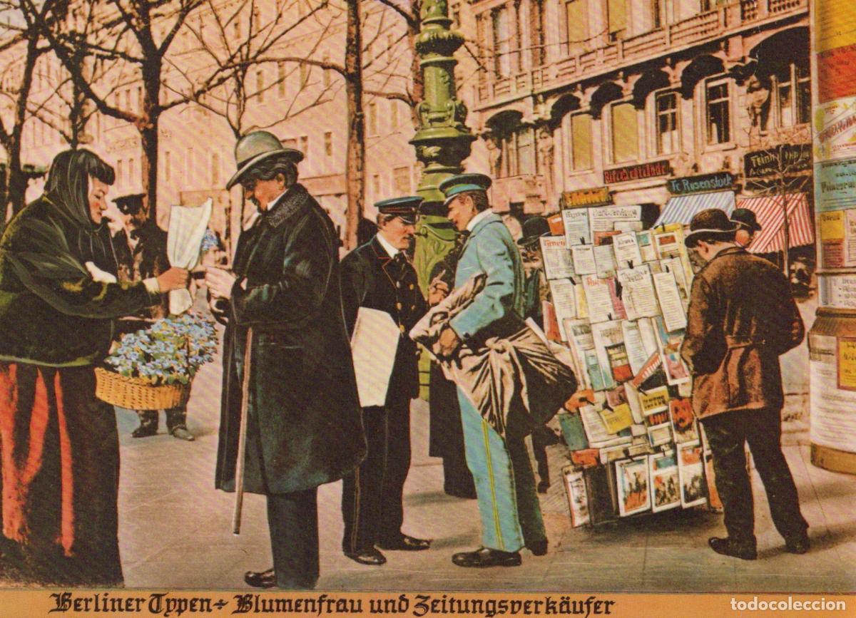 Postales: Germany Berlin Street Scene With Flower Seller and Newspaper Unposted *YAX516