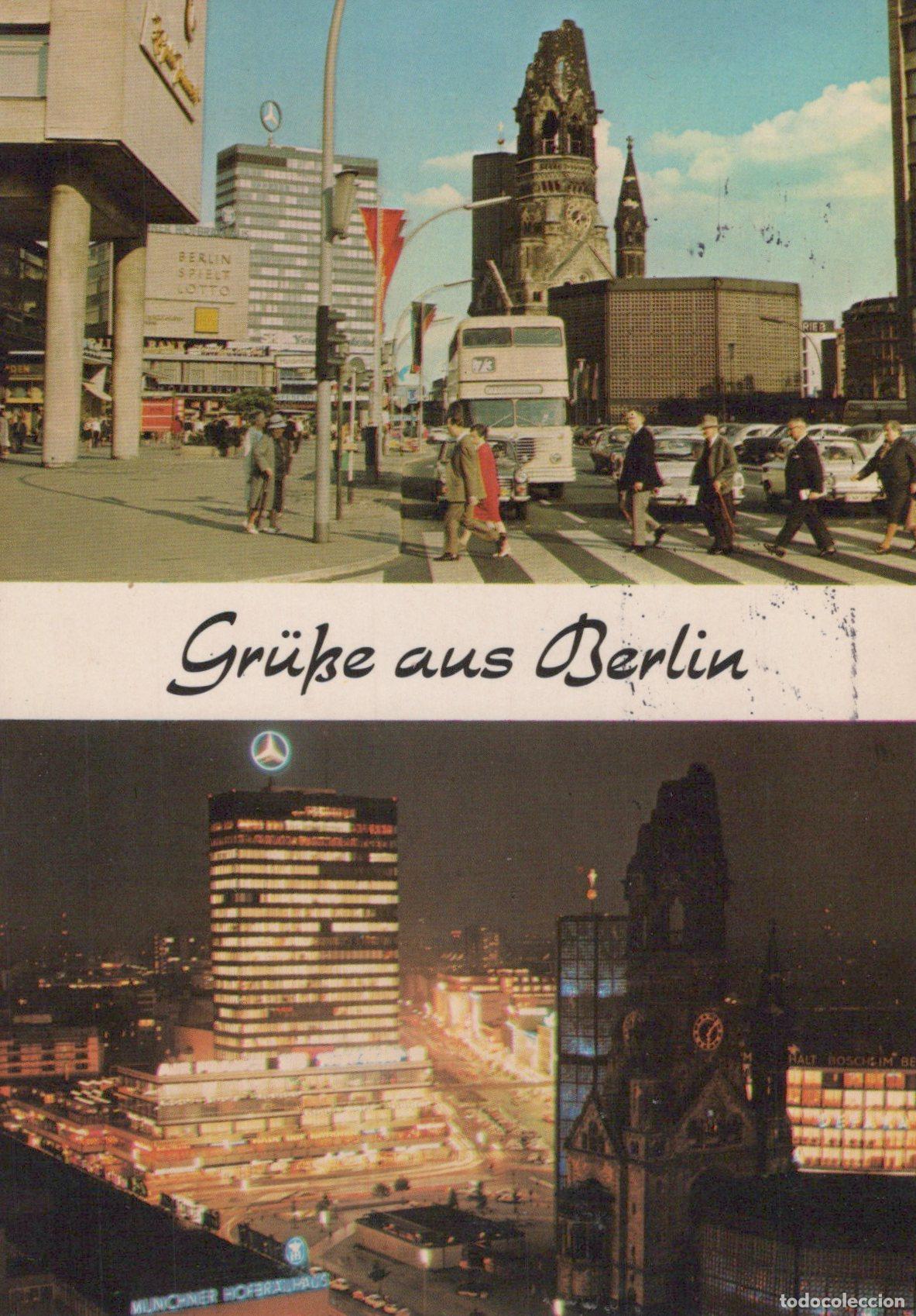 Postales: Germany Berlin Europa Center Kaiser Wilhelm Memorial Church Day Night *YAX775