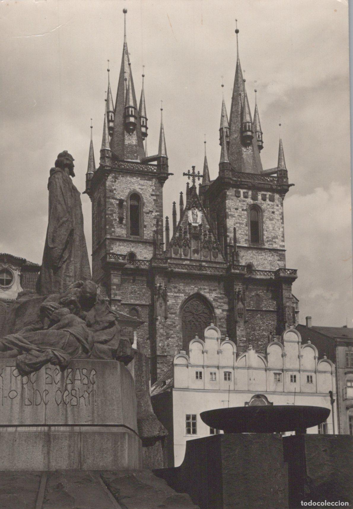 Cartoline: Czech Republic Prague Old Town Square Hus Memorial Tyn Church *YAX787