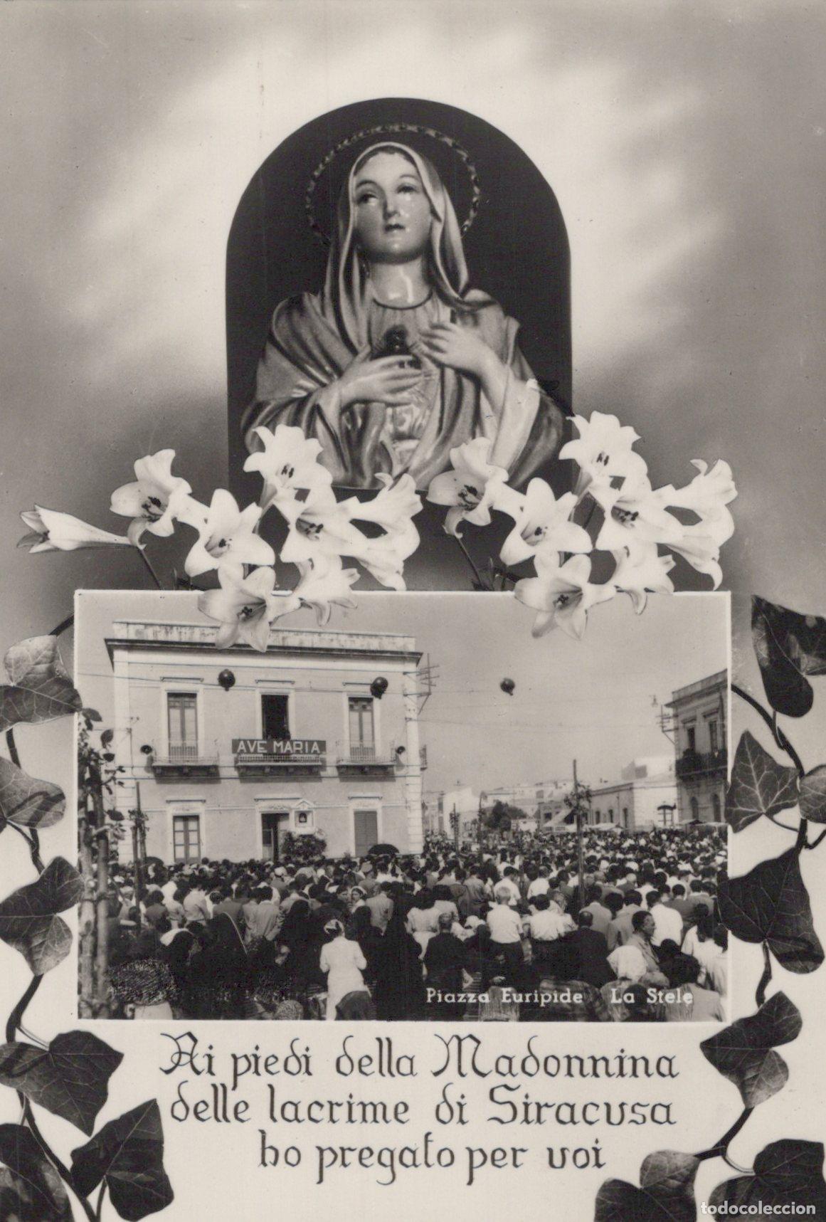Cartoline: Italy Syracuse Piazza Euripide Madonna Delle Lacrime Real Photo Unposted *YAX791