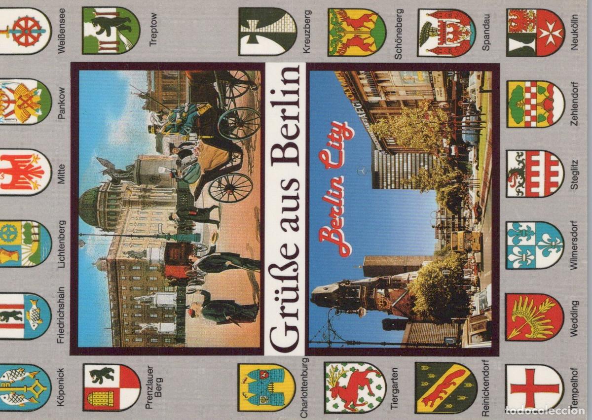 Cartoline: Germany Berlin City Collage With Historic Carriage and Modern Unposted *YAX542