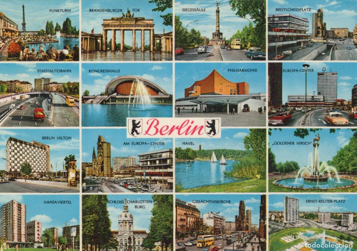 Cartoline: Germany Berlin Multi View Funkturm Brandenburg Gate Siegess&auml;ule *YAX544