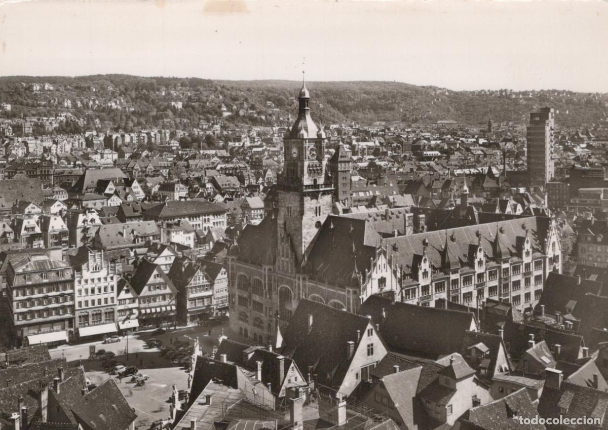 Postais: Germany Stuttgart Rathaus With Marktplatz 1938 Real Photo Unposted *YAX815