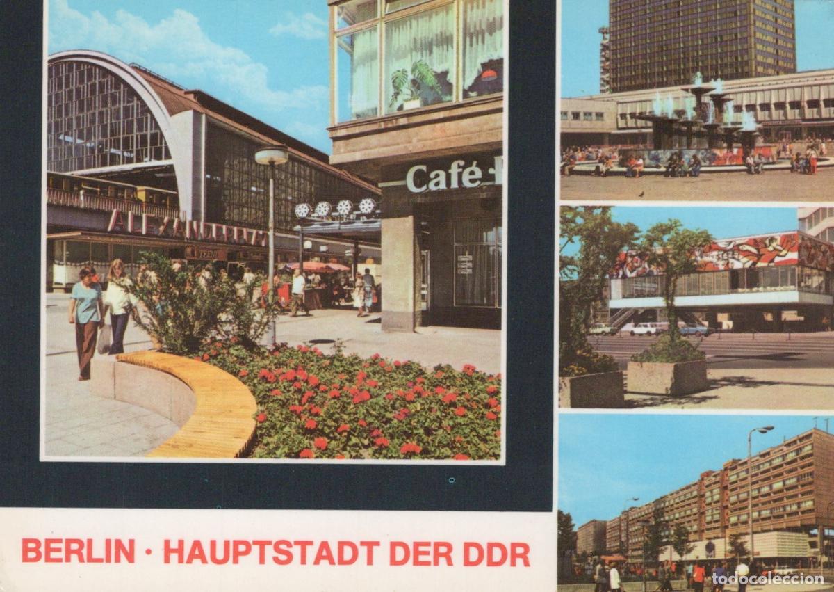 Cartoline: Germany Berlin Alexanderplatz Station Cafe Fountain Ddr Cityscape *YAX550