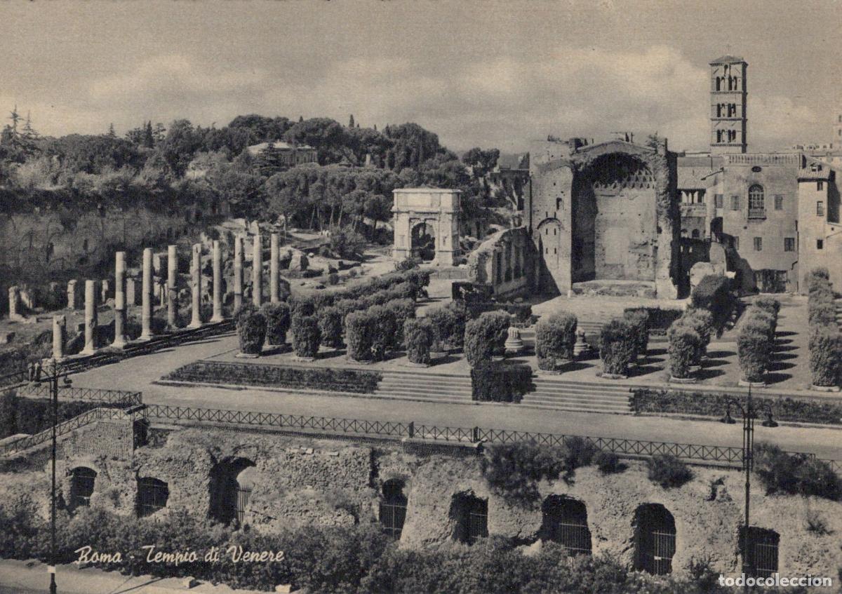 Postcards: Italy Rome Temple of Venus Ancient Roman Ruins Vintage Unposted *YAX861
