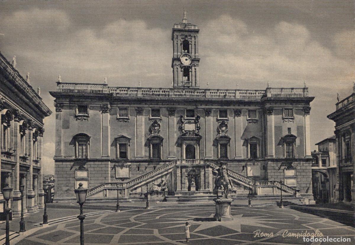Cartoline: Italy Rome Campidoglio Capitol Hill Square Architecture Vintage Unposted *YAX867