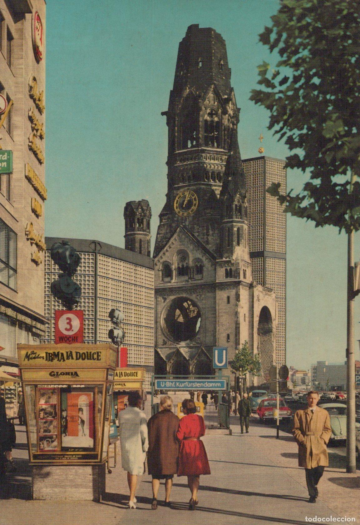 Postales: Germany Berlin Kurf&uuml;rstendamm Kaiser Wilhelm Ged&auml;chtniskirche Unposted *YAX588