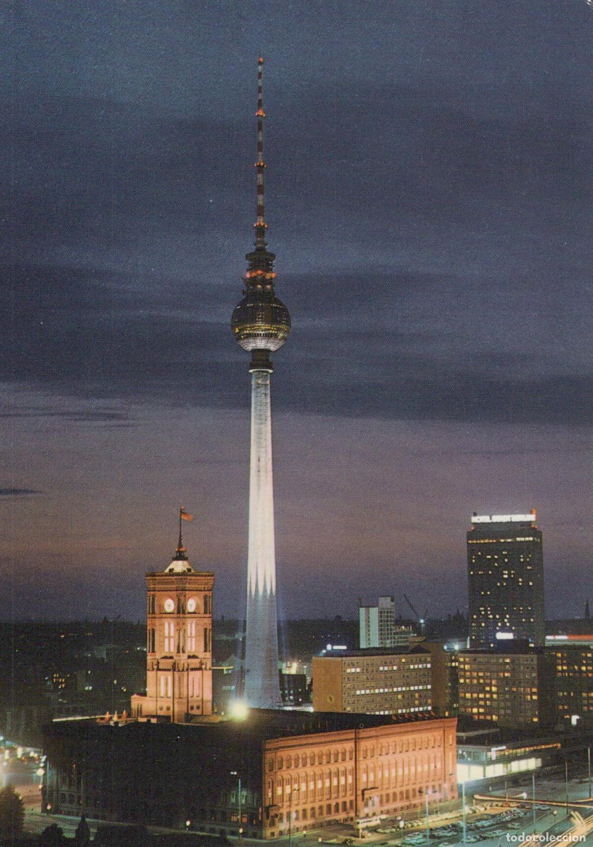 Postales: Germany Berlin TV Tower Cityscape At Night East German Capital Unposted *YAX600