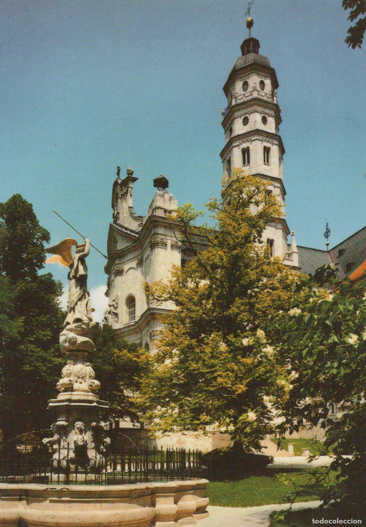 Cartes Postales: Germany Neresheim Abbey Church West Facade St Michael S Fountain *YAX908