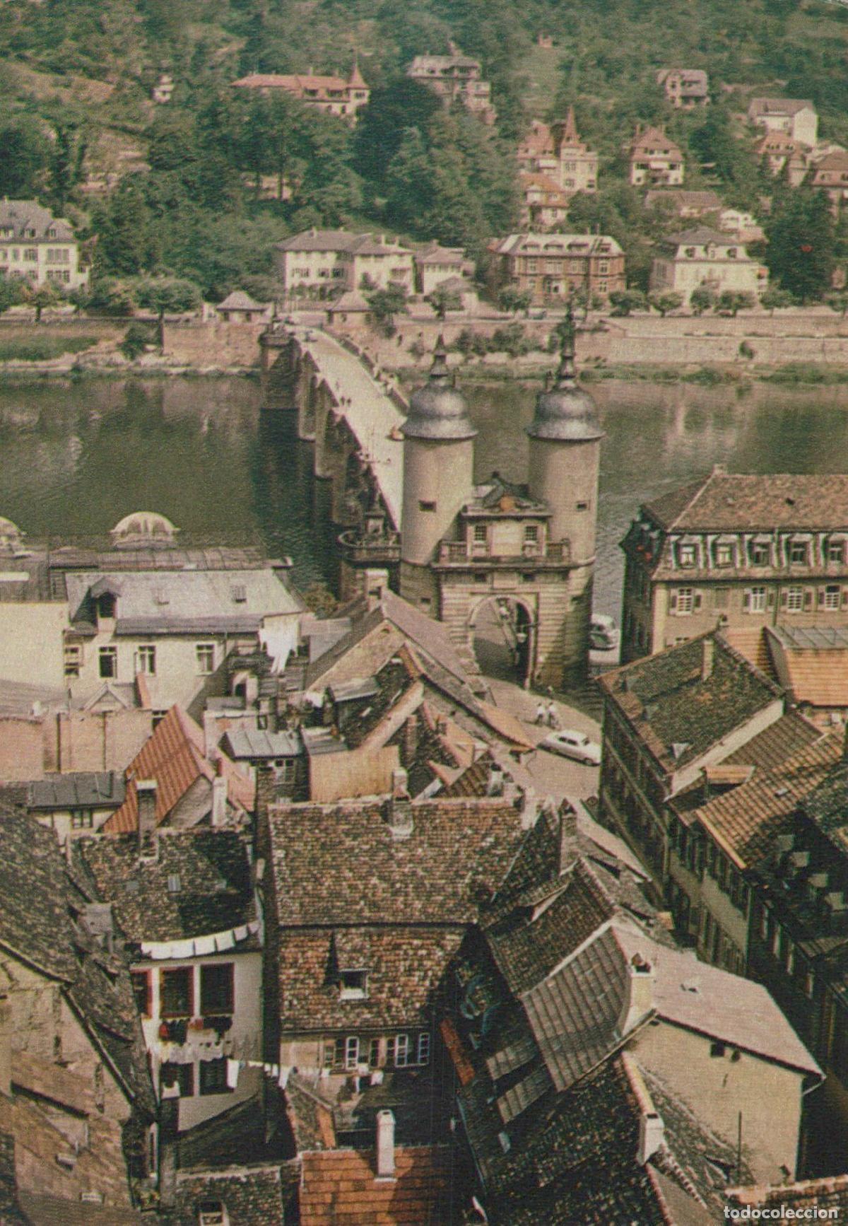 Postcards: Germany Heidelberg Br&uuml;ckentor Old Bridge Gatehouse Neckar River Unposted *YAX922