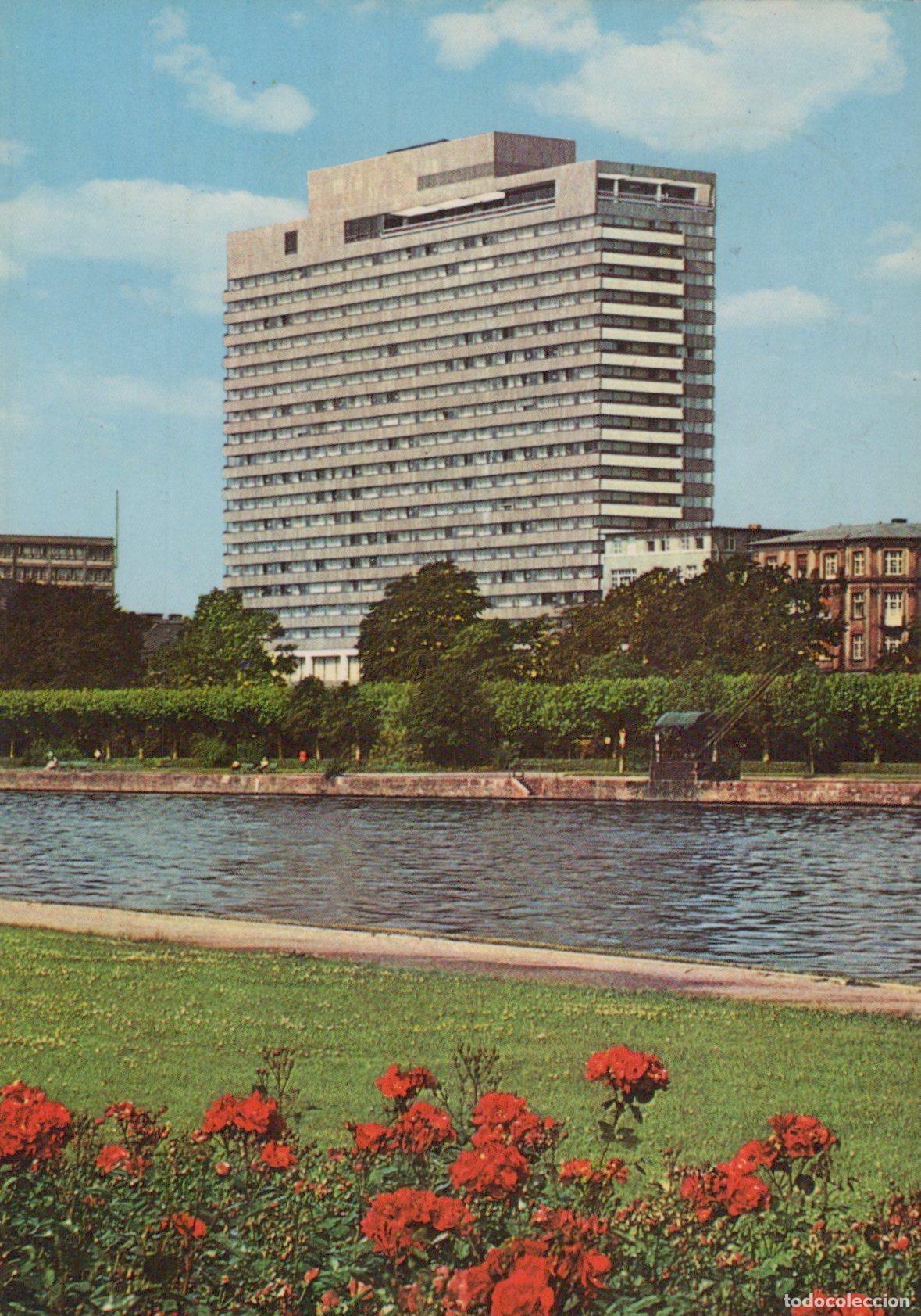 Postcards: Germany Frankfurt am Main Intercontinental Hotel River Main 1960s *YAX940