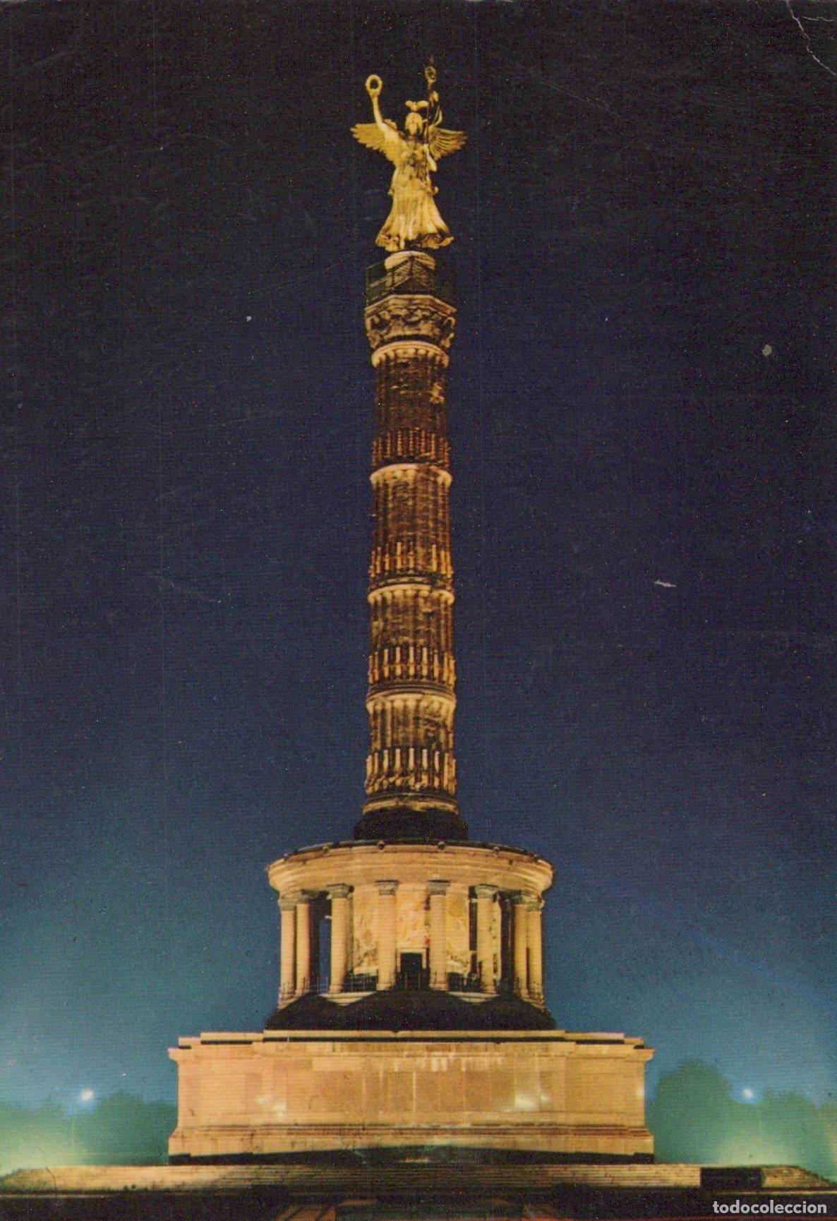 Cartoline: Germany Berlin Victory Column Siegess&auml;ule Illuminated Night View *YAX640