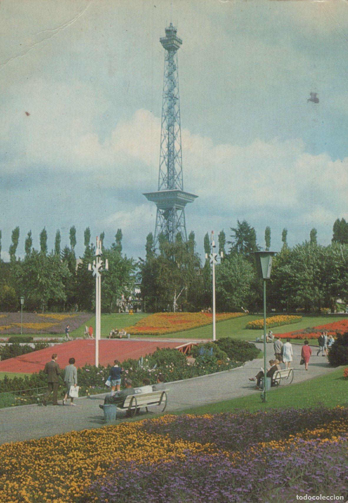 Cartoline: Germany Berlin Funkturm Radio Tower and Summer Garden With Flower Beds *YAX642