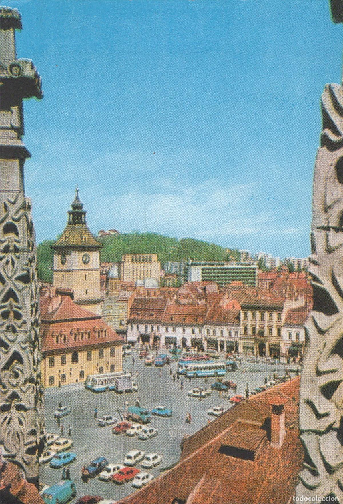 Cartoline: Romania Brasov Piata Sfatului Square Old Town Cityscape 1970s *YAX982