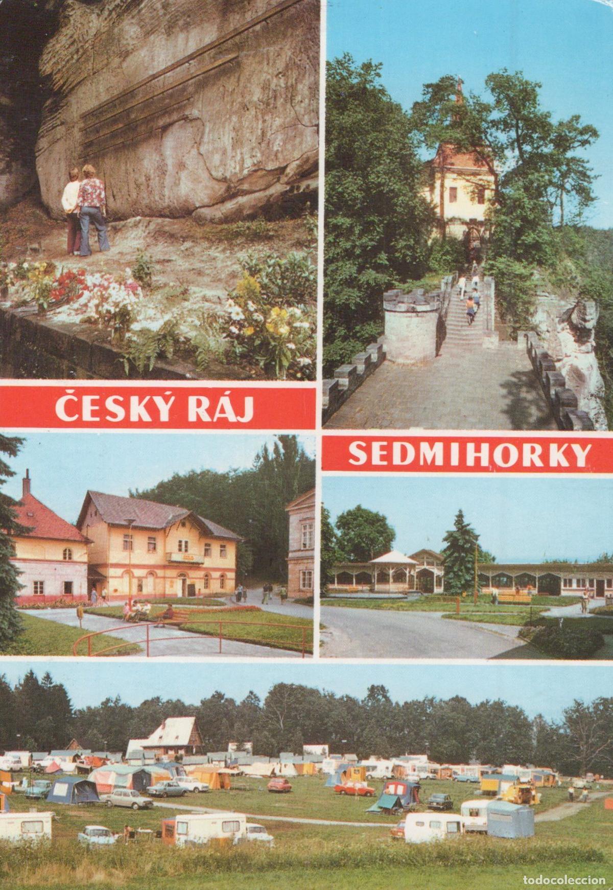 Postcards: Slovakia Sedmihorky Česk&yacute; R&aacute;j Rock Formations Castle Village Campsite *YAX986