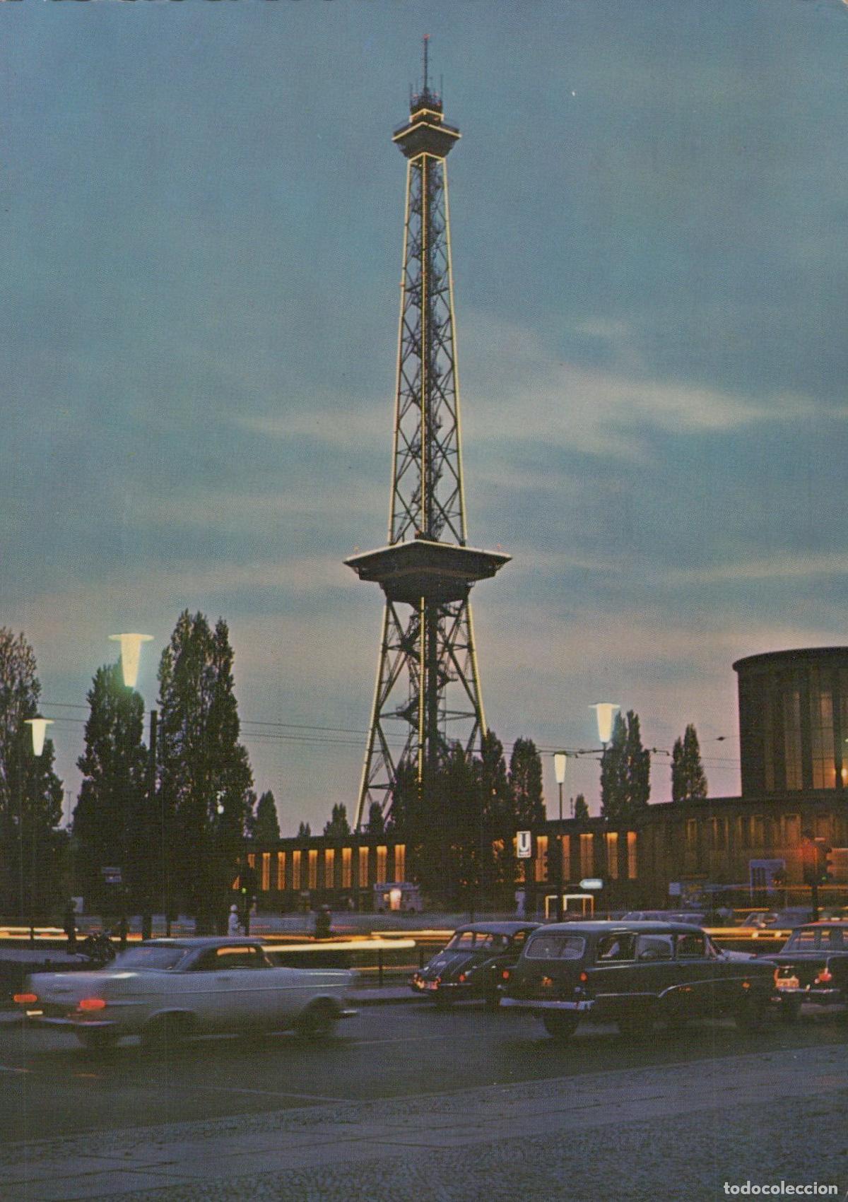 Cartoline: Germany Berlin Funkturm At Night With Cars On the Street *YAX668