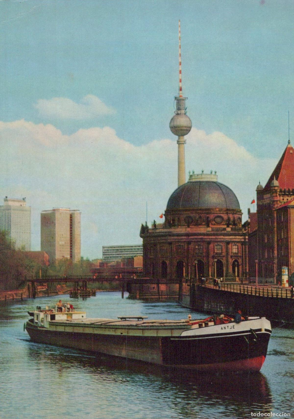Postais: Germany Berlin Spree River Barge Antje Museum Island TV Tower Unposted *YAX678