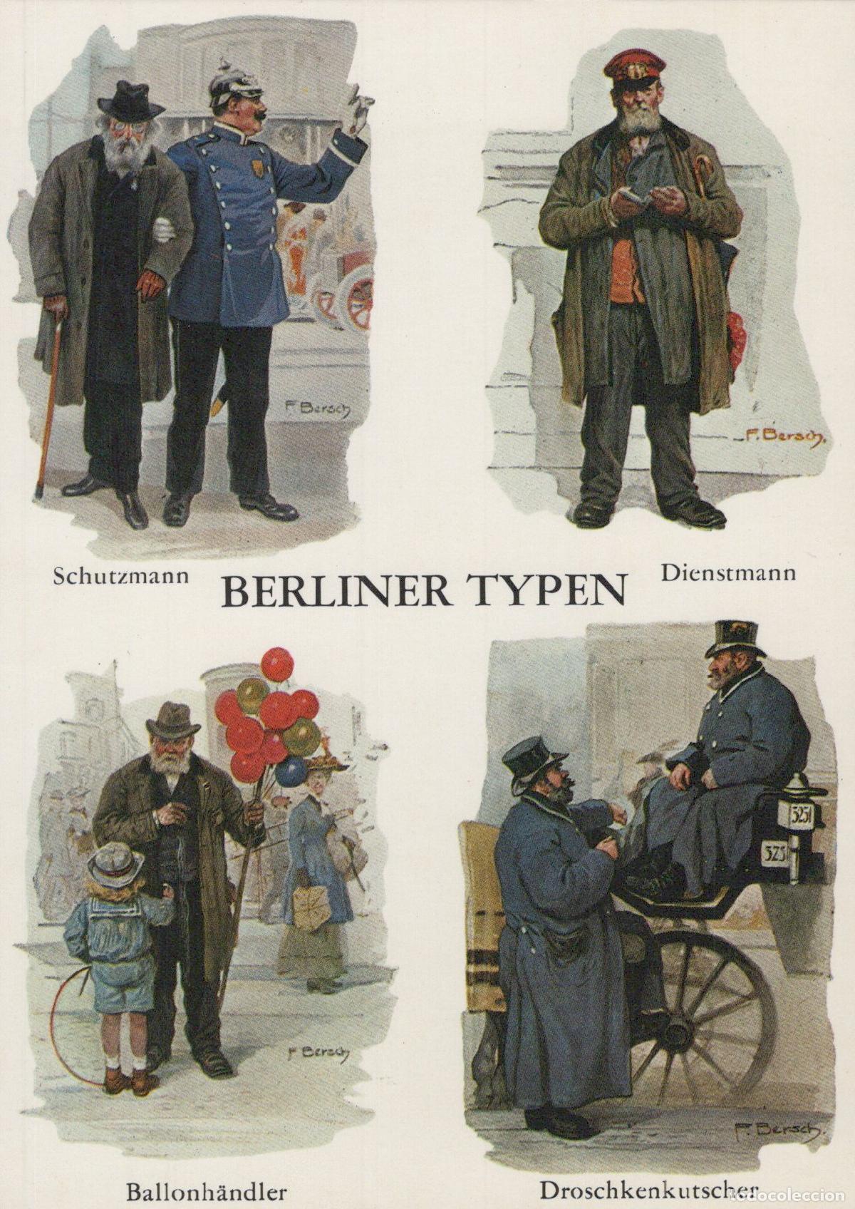 Postcards: Germany Berlin Berliner Typen Schutzmann Dienstmann Unposted *YAX682