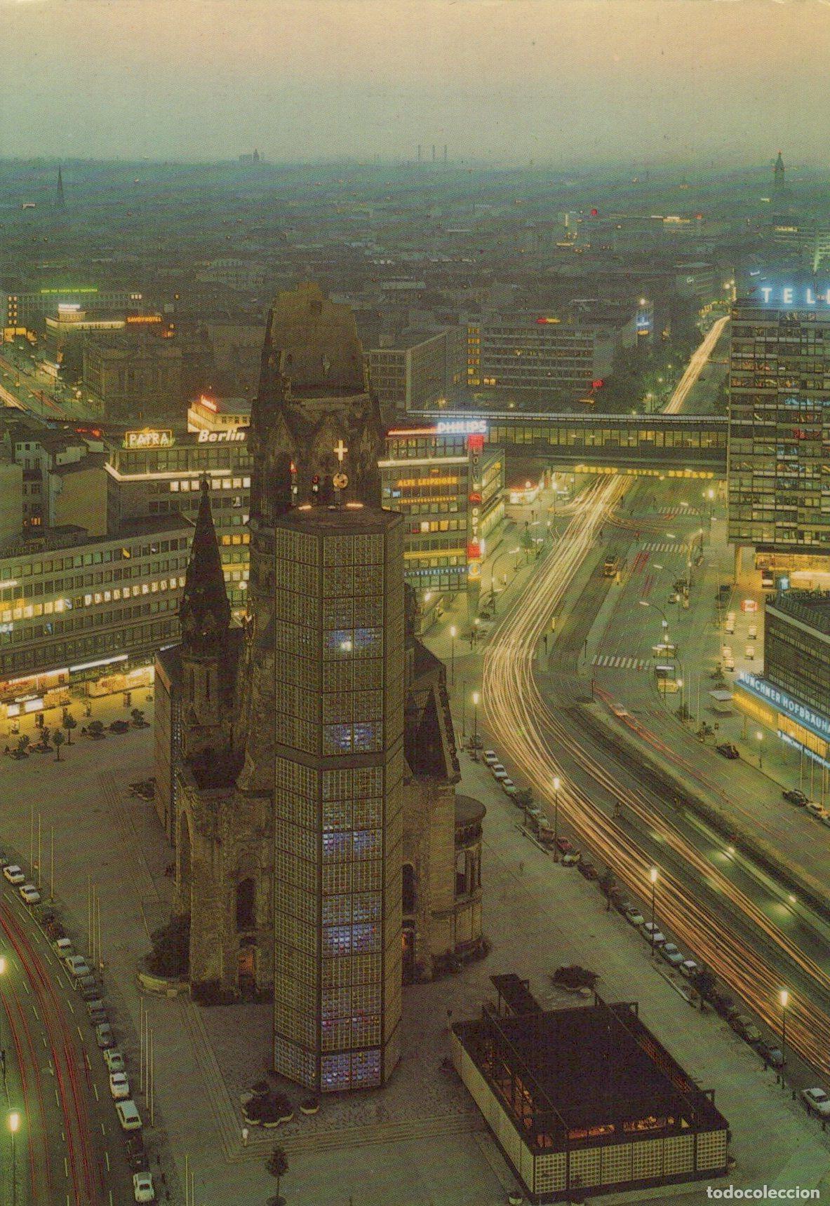 Postais: Germany Berlin Kaiser Wilhelm Memorial Church Night View Cityscape *YAX708
