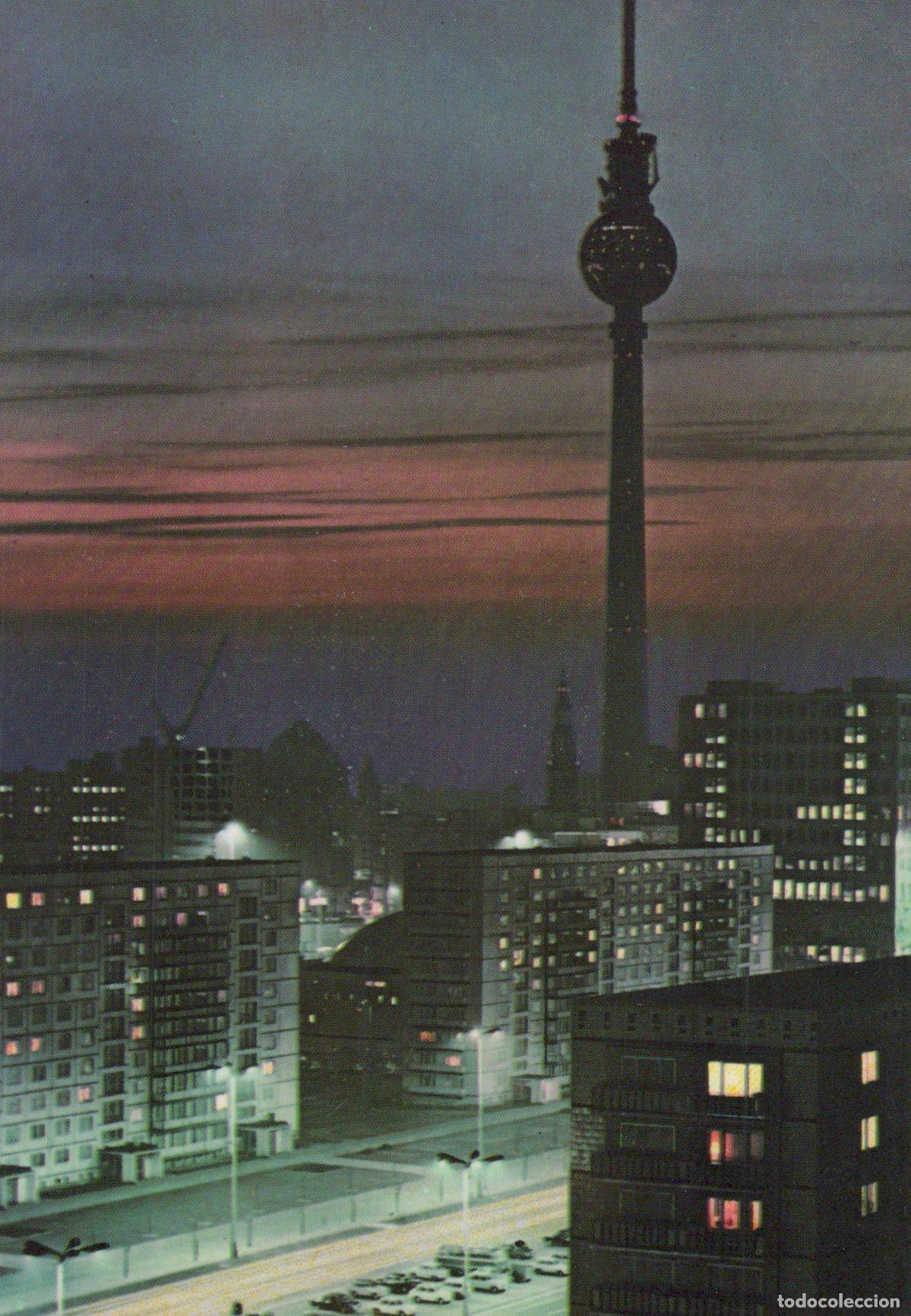 Cartoline: Germany Berlin TV Tower Cityscape At Dusk East German Unposted *YAX710