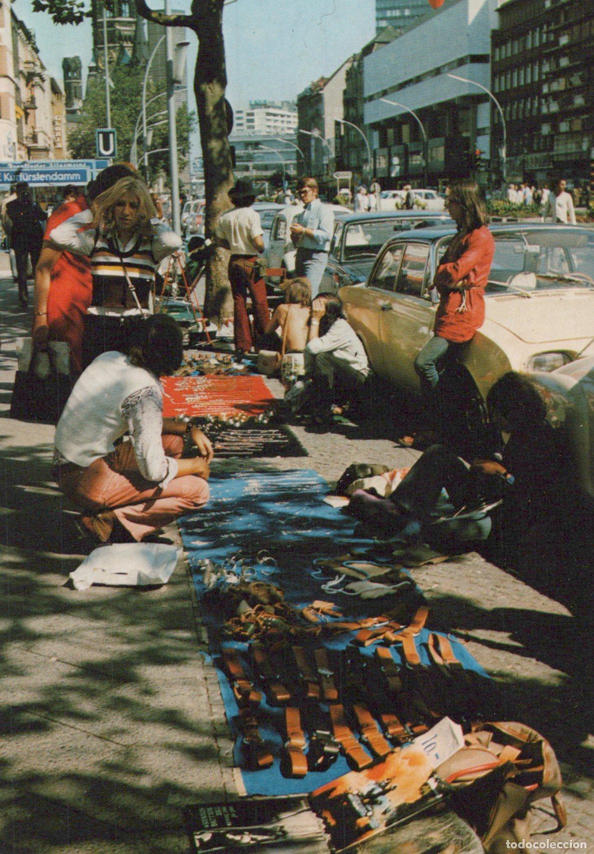 Cartoline: Germany Berlin Street Market Kurfurstendamm People Shopping Unposted *YAX716